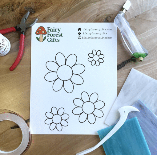 Sunflower Stained Glass Pattern | Easy DIY Floral Suncatcher Template | Beginner-Friendly Digital Glass Art - Image 3